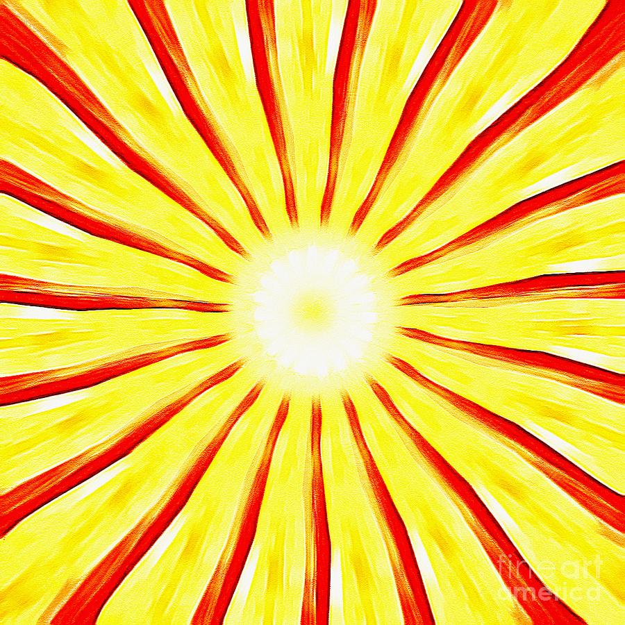 White Hot Sun Rays Digital Art Digital Art by Douglas Brown - Fine Art ...