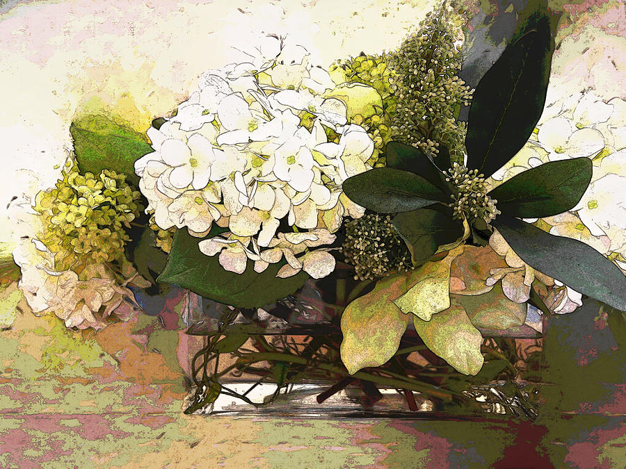 White Hydrangea Still Life Photograph by Diane Lindon Coy