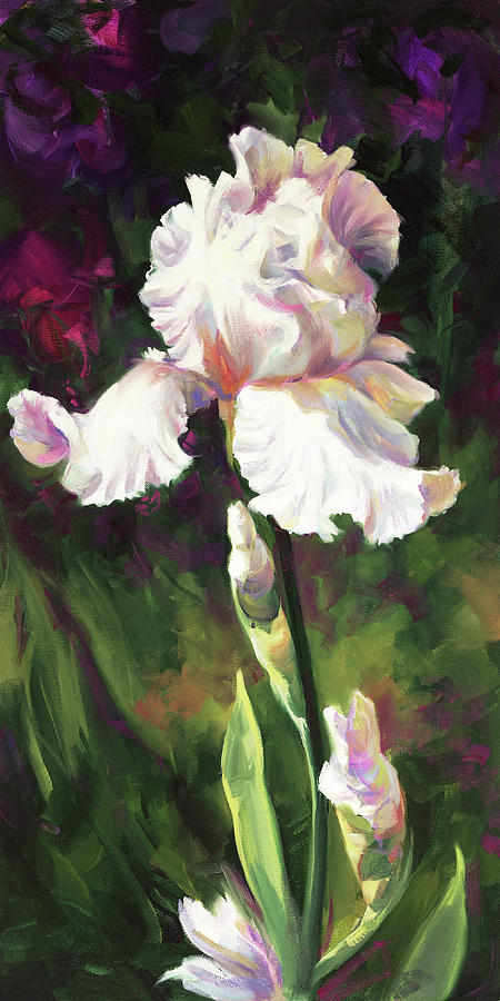 Mothers Day Painting - White Iris by Laurie Snow Hein