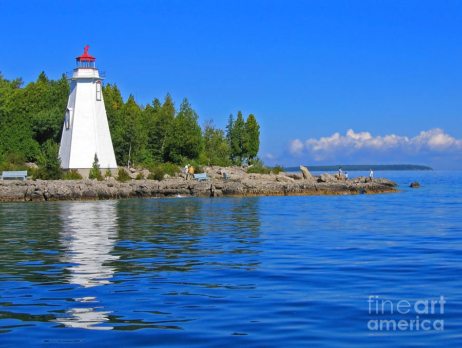 Tobermory Lighthouse Reflected Photograph by Ann Horn