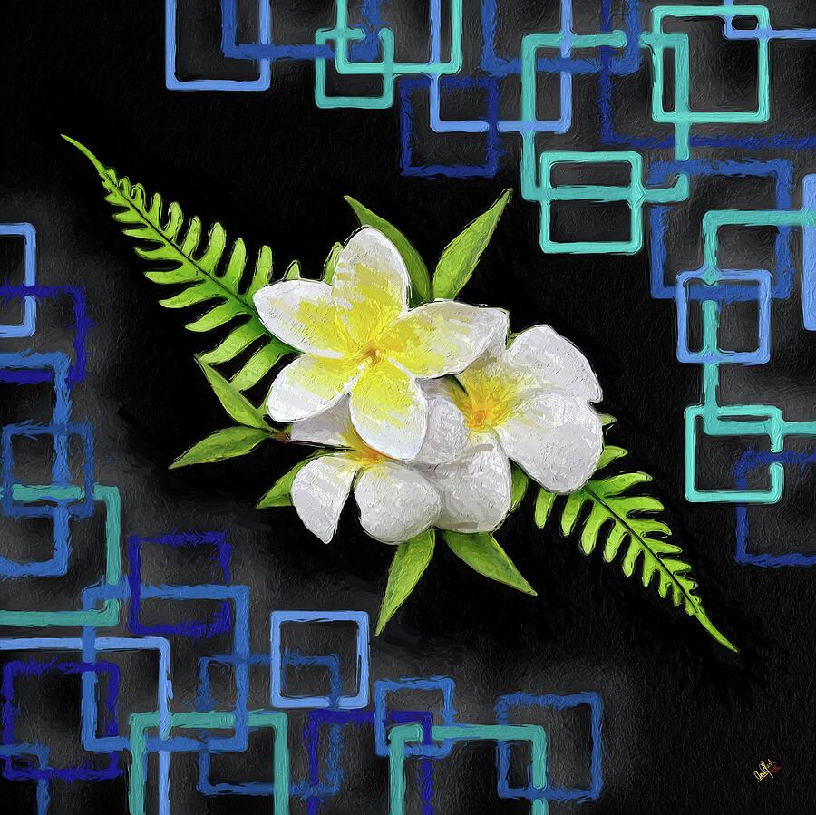 White Lilies in Space Mixed Media by Anas Afash