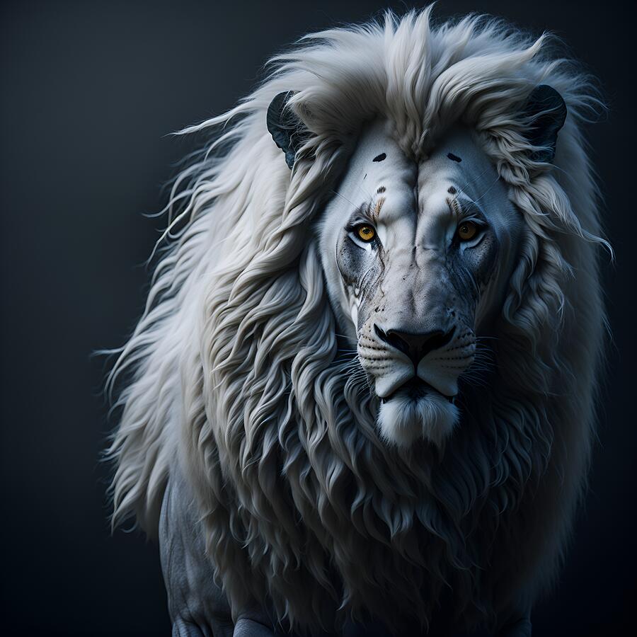 White Lion Ai Digital Art by Dreamz - - Fine Art America