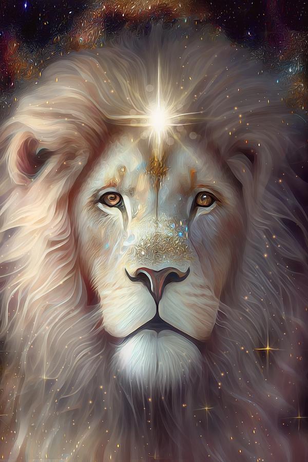 White Lion of Lyra Digital Art by Katy Sidra - Fine Art America