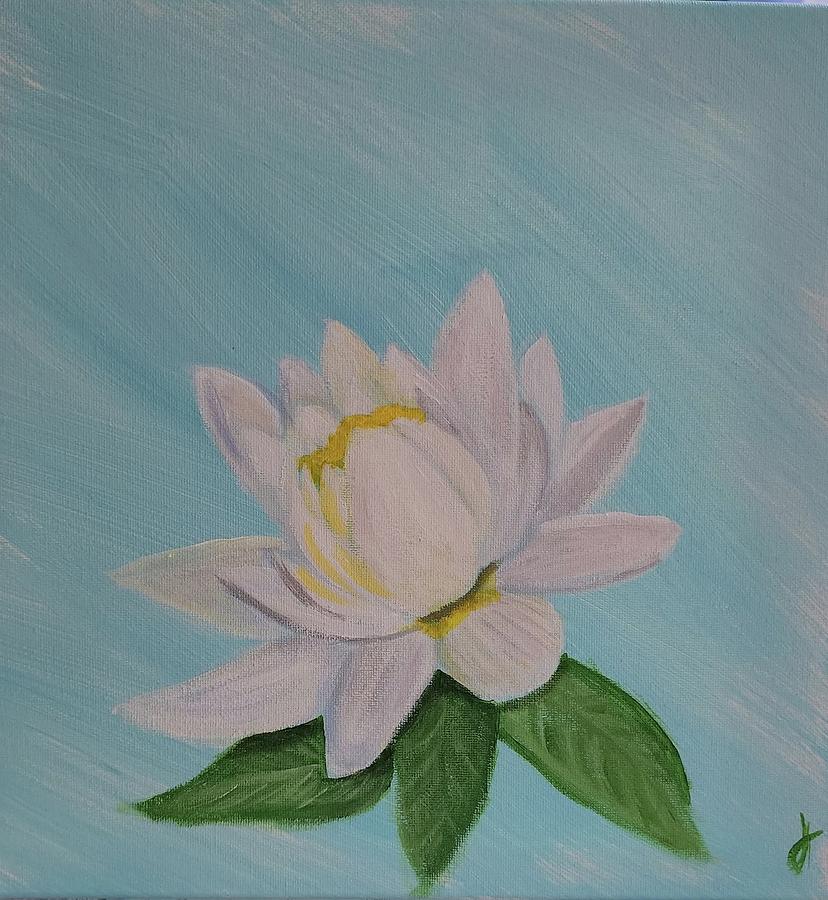 White Lotus Painting by Jose Soto White Lotus Painting by Jose Soto