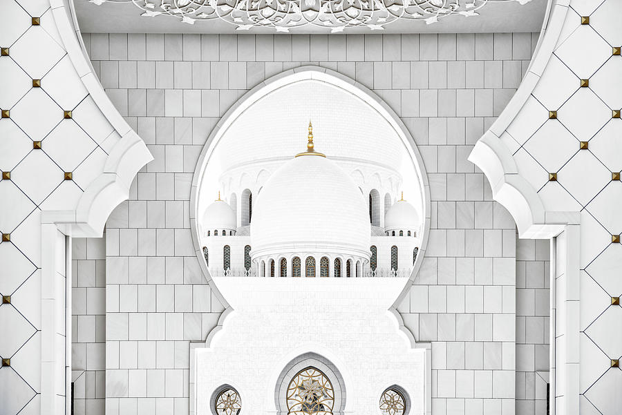White Mosque - Arch Design Photograph by Philippe HUGONNARD