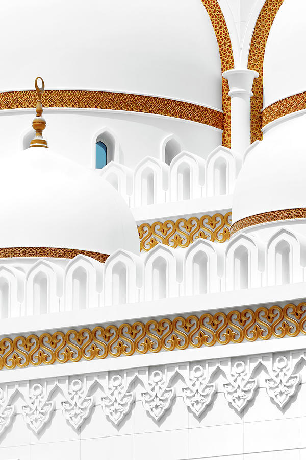 White Mosque - Cornice Design Photograph by Philippe HUGONNARD