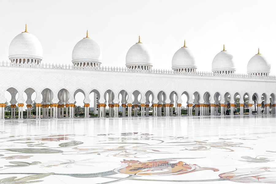 White Mosque - Courtyard of Sheikh Zayed Photograph by Philippe HUGONNARD