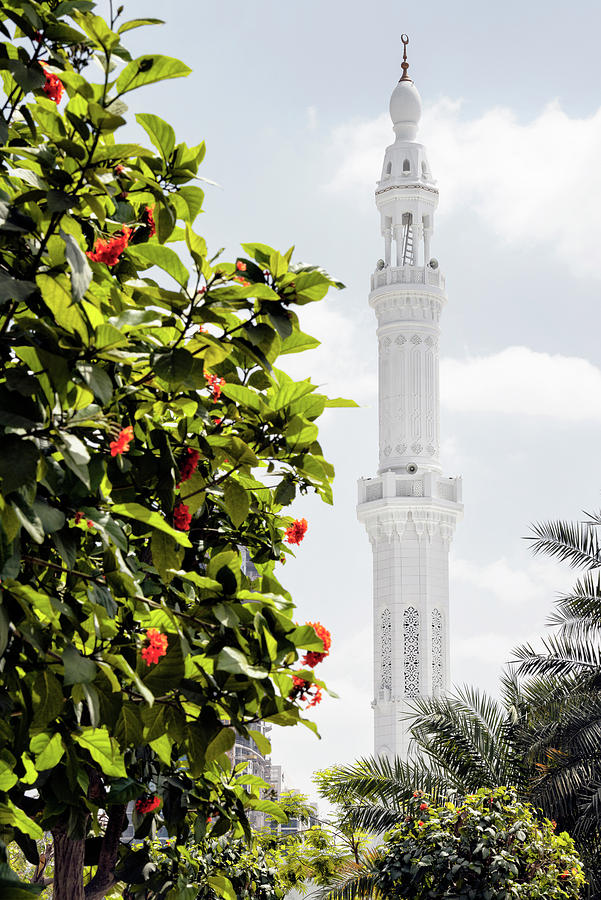 White Mosque - Dubai Minaret Photograph by Philippe HUGONNARD
