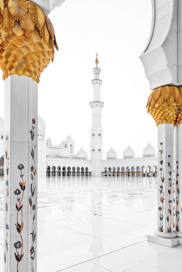 White Mosque - Minaret of Sheikh Zayed Photograph by Philippe HUGONNARD