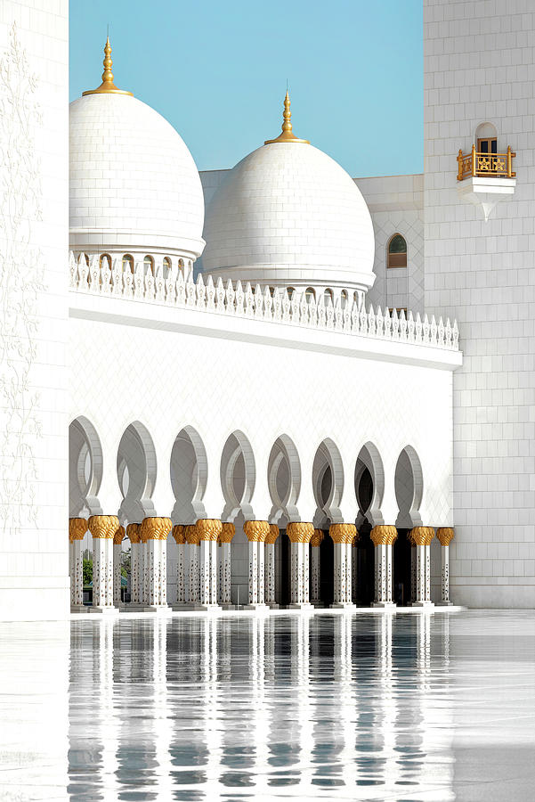 White Mosque - Reflections Photograph by Philippe HUGONNARD
