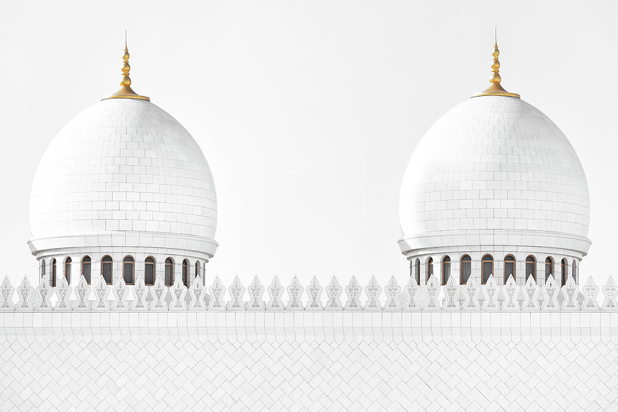 White Mosque - Symmetry Photograph by Philippe HUGONNARD