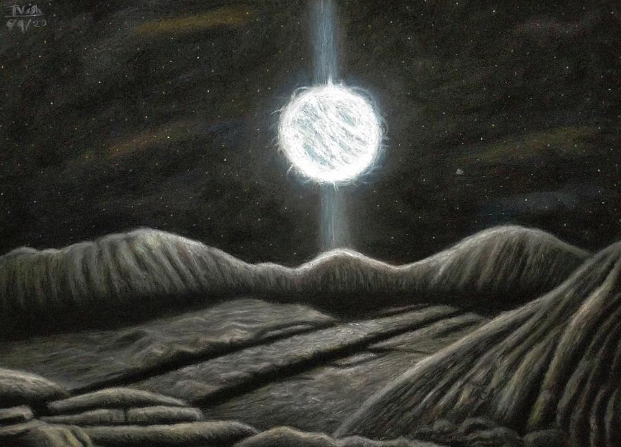 White Neutron star Pastel by Vishvesh Tadsare - Fine Art America