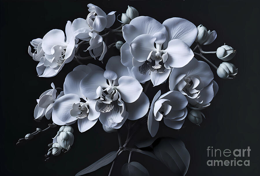 White Orchids Photograph by Michelle Meenawong