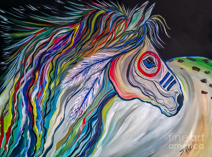 Fantasy Painting - White Paint Indian Horse by Janice Pariza