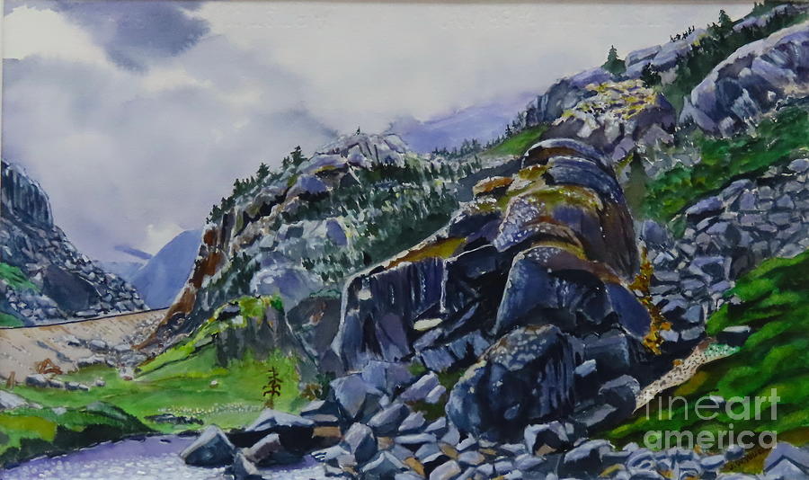 White Pass, Yukon Painting by John W Walker