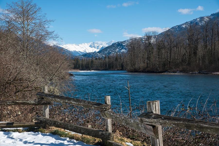 White Peaks and Blue Skagit River Photograph by Tom Cochran