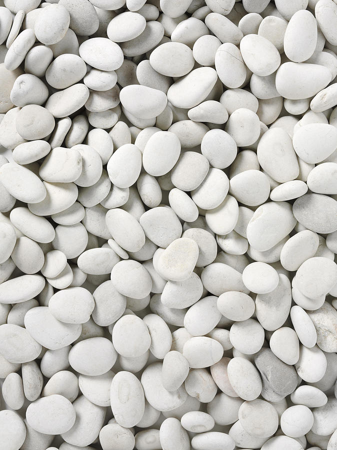 White Pebble Background Photograph by Wragg