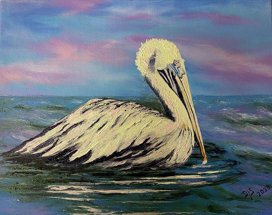 White Pelican Painting By Darla Sittman - Fine Art America