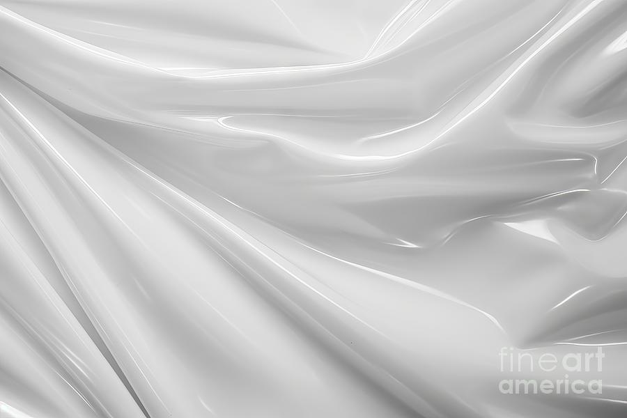 Pattern Painting - White plastic film wrap texture background by N Akkash