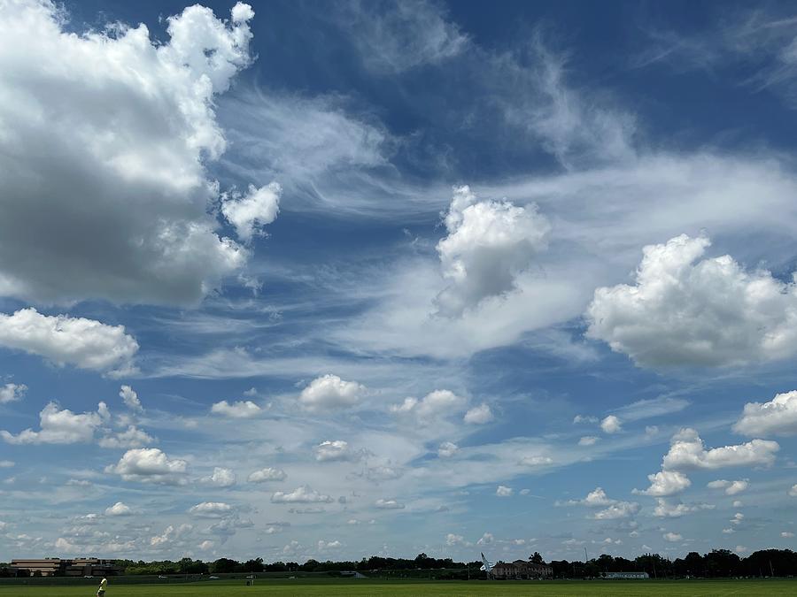 White Puffy Clouds Photograph by Diane Lindon Coy