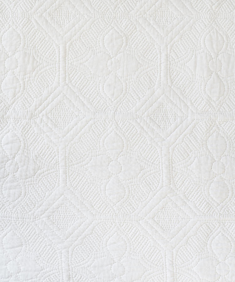 White Quilt Background/Texture Photograph by Brycia James