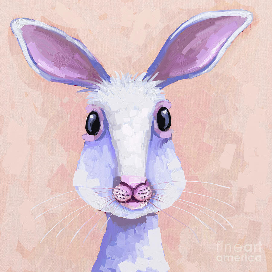 White Rabbit Digital Art by Lucia Stewart
