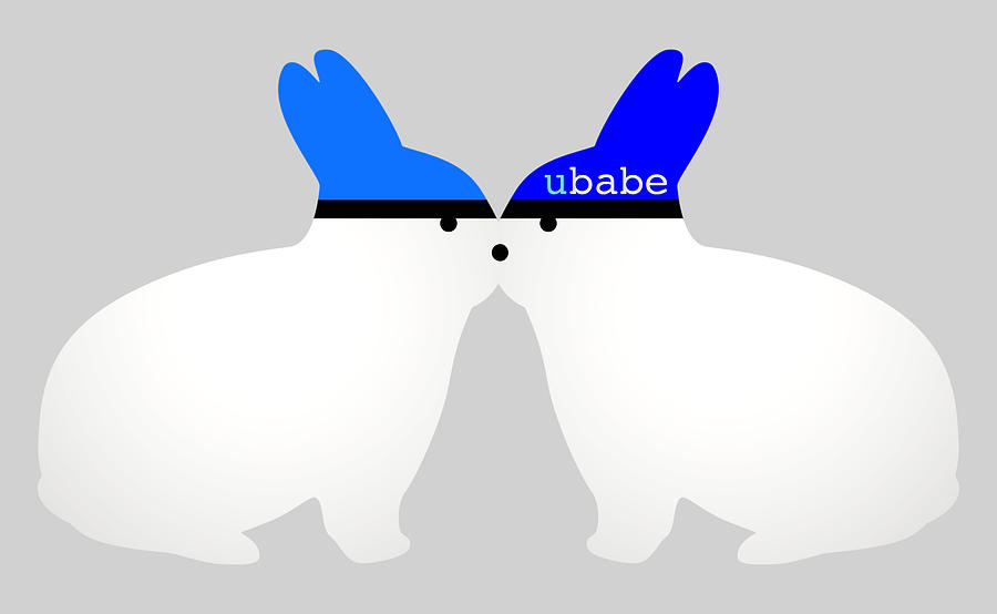 White Rabbits Digital Art by Ubabe Style