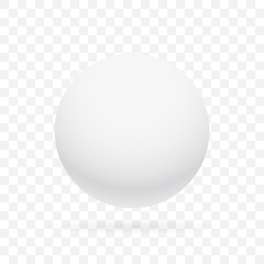 White realistic sphere on transparent background. Drawing by Dimitris66
