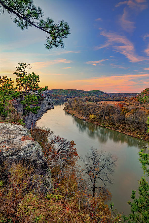White River Sunset At Little Hawksbill Crag Photograph