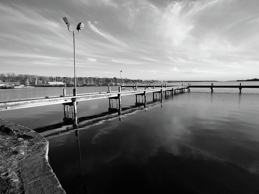 White Rock Lake Dallas Monochrome Pier 011520 by Rospotte Photography White Rock Lake Dallas Monochrome Pier 011520 by Rospotte Photography
