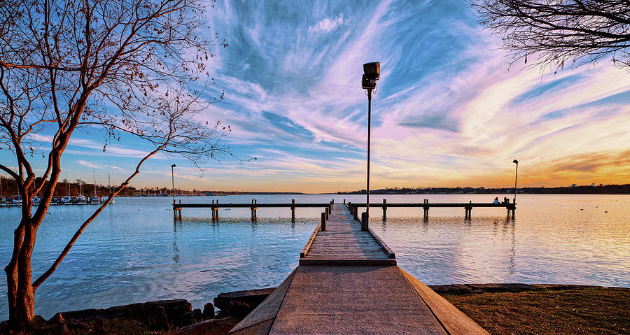 White Rock Lake Pier Sunset 0114a20 by Rospotte Photography White Rock Lake Pier Sunset 0114a20 by Rospotte Photography