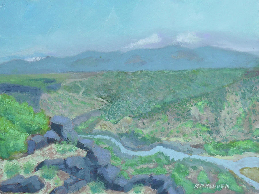 White Rock Overlook Painting By Robert P Hedden Fine Art America