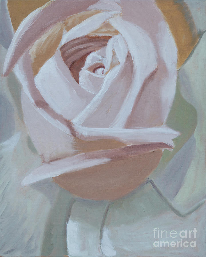 White Rose Painting by Brady Burgener