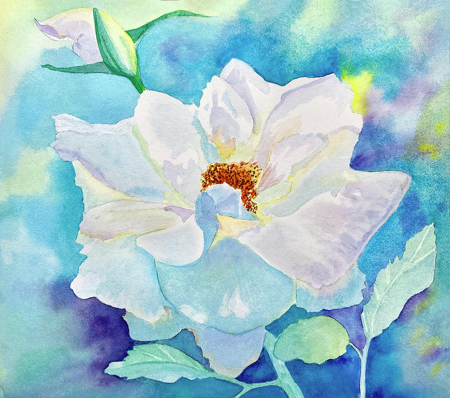 White Rose  Painting by Deborah League