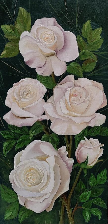 White Rose Tower Painting by Connie Rish