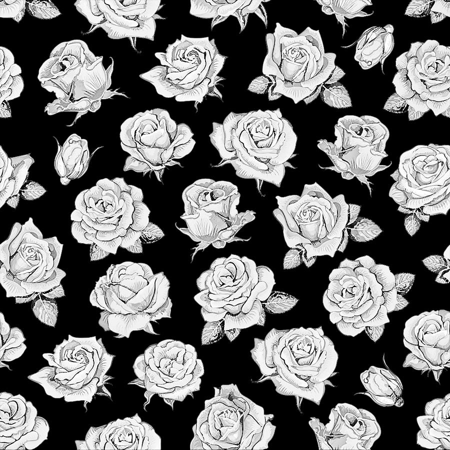 White Roses Pattern Victorian Gothic Punk Witch Flower Floral Pretty ...