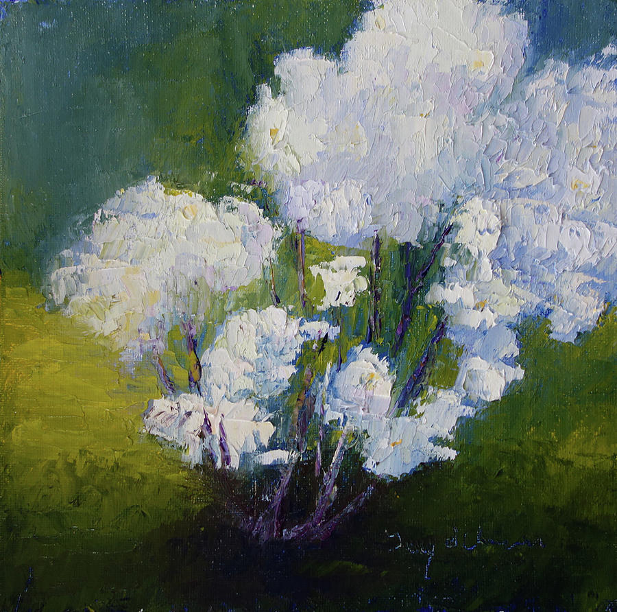 White Roses Painting by Terry Chacon