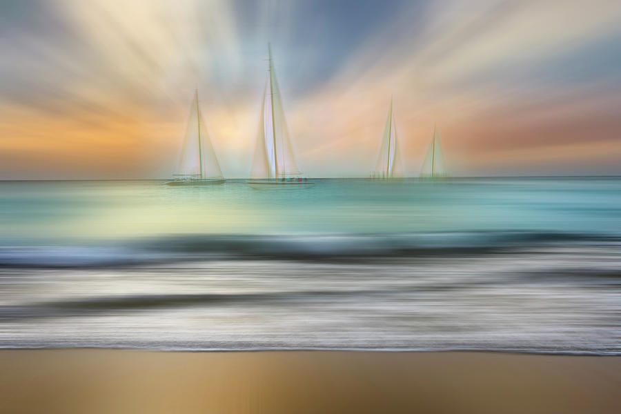 White Sails Dreamscape Photograph by Debra and Dave Vanderlaan