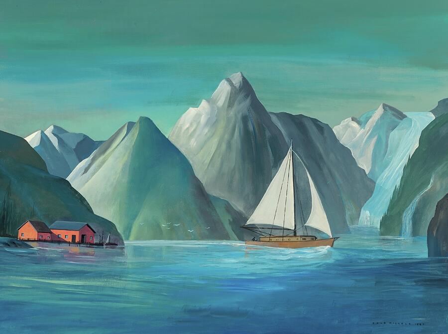 White Sails in the Sunset by Dale Nichols Painting by Dale William Nichols White Sails in the Sunset by Dale Nichols Painting by Dale William Nichols