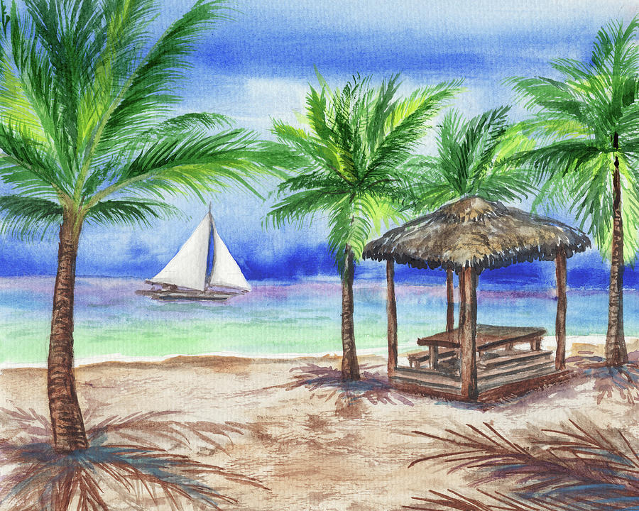 White Sand Beach Cebu Island Philippines Painting Painting