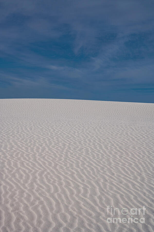 National Parks Photograph - White Sands National Park with Wispy Clouds by Bob Phillips