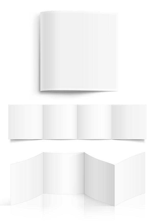 White Square Shape Blank Booklet Drawing by Magnilion