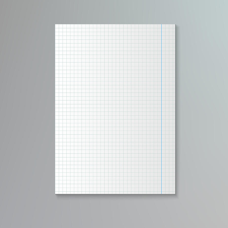 White squared paper sheet. Drawing by Eriksvoboda