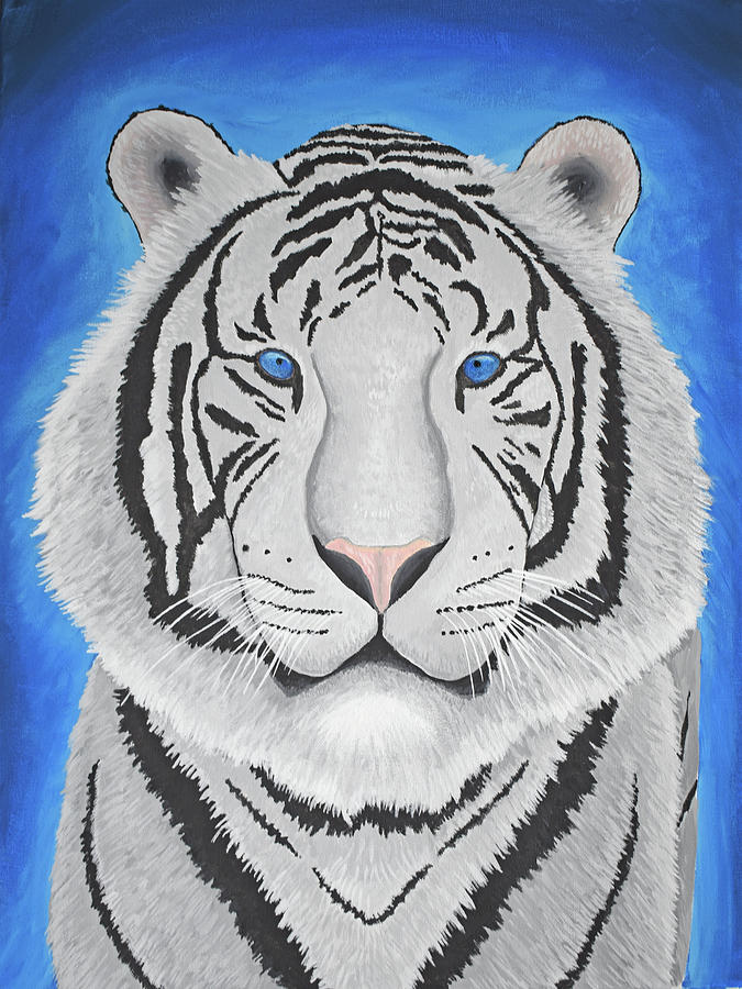 White Tiger Painting by Brady Nielson