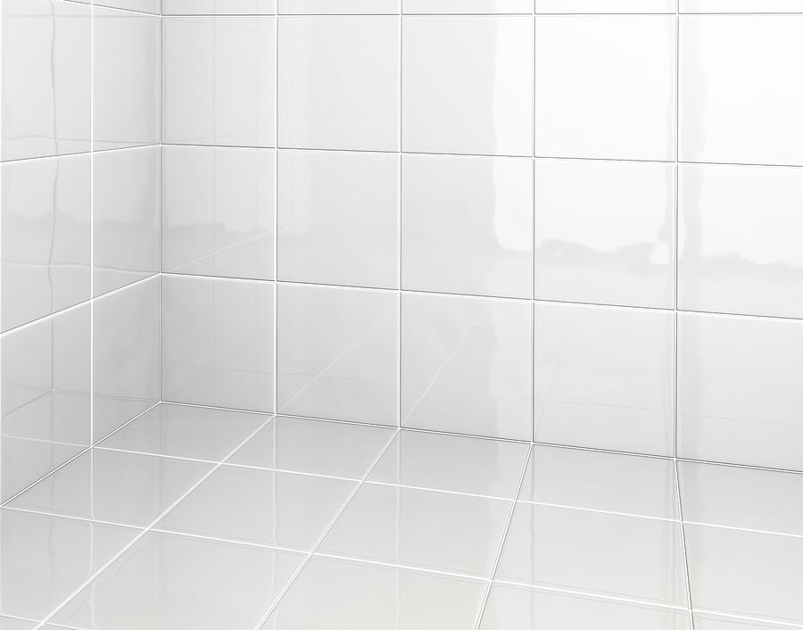 White Tiles in bathroom Photograph by Spooh