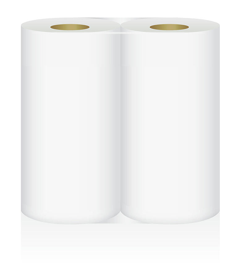 White tissue paper 2 roll in pack Drawing by Solar22