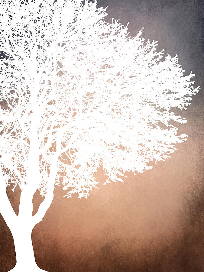 White Tree Design 201 Digital Art by Lucie Dumas