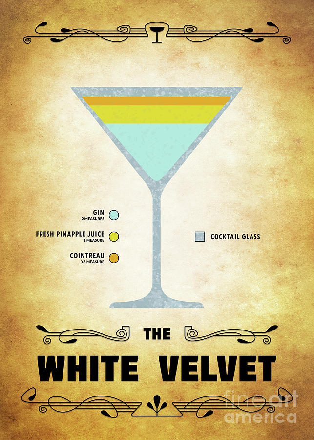 White Velvet Cocktail - Classic Digital Art by Bo Kev