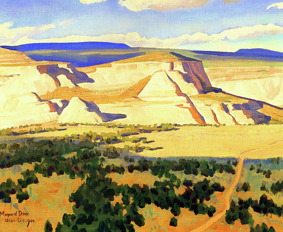 White Walled Valley Painting by Jon Baran