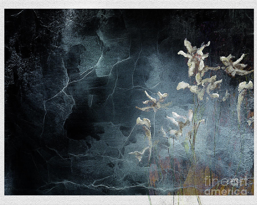 White Water Flowers Digital Art by Deb Nakano